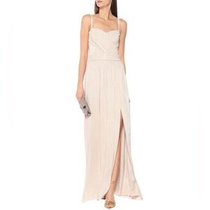 NWT Jonathan Simkhai Rory Rory Strapless Cross Front Gown In Dove Cream Sz 8